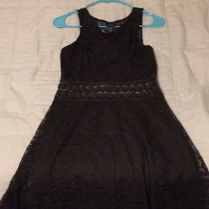 Dark green lace dress